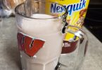 Nesquik Chocolate Milk Powder mixed in with milk