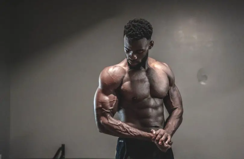 Endomorph bodybuilder showing off a muscular body.