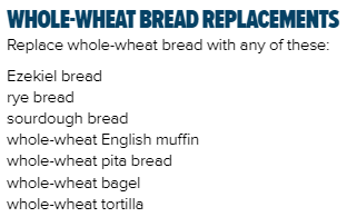 Jim Stoppani's Shortcut to Shred talking about replacing whole-wheat bread.